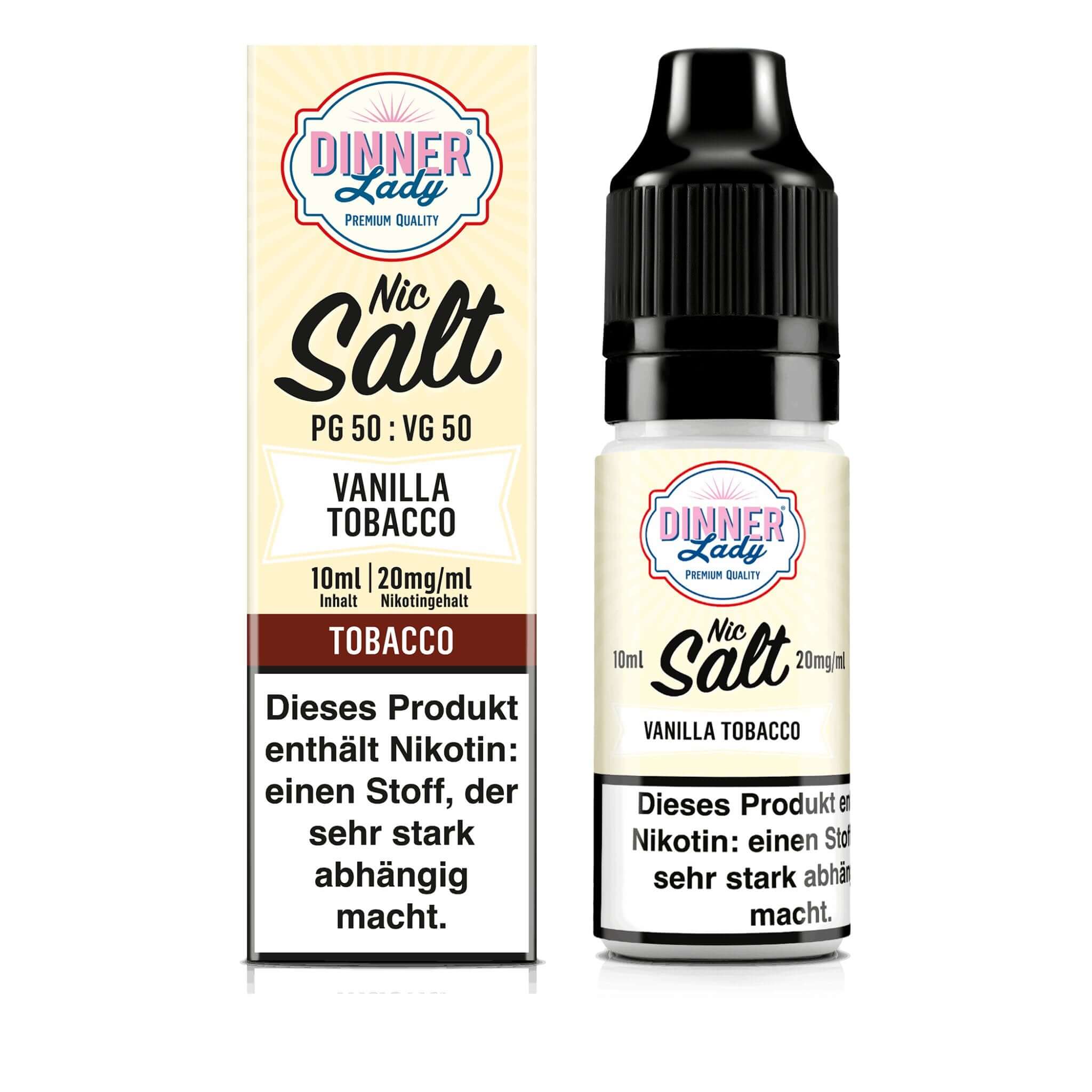 Dinner Lady - TOBACCO - Vanilla Tobacco Nikotinsalz - 20 mg/ml - Haus des Dampfes