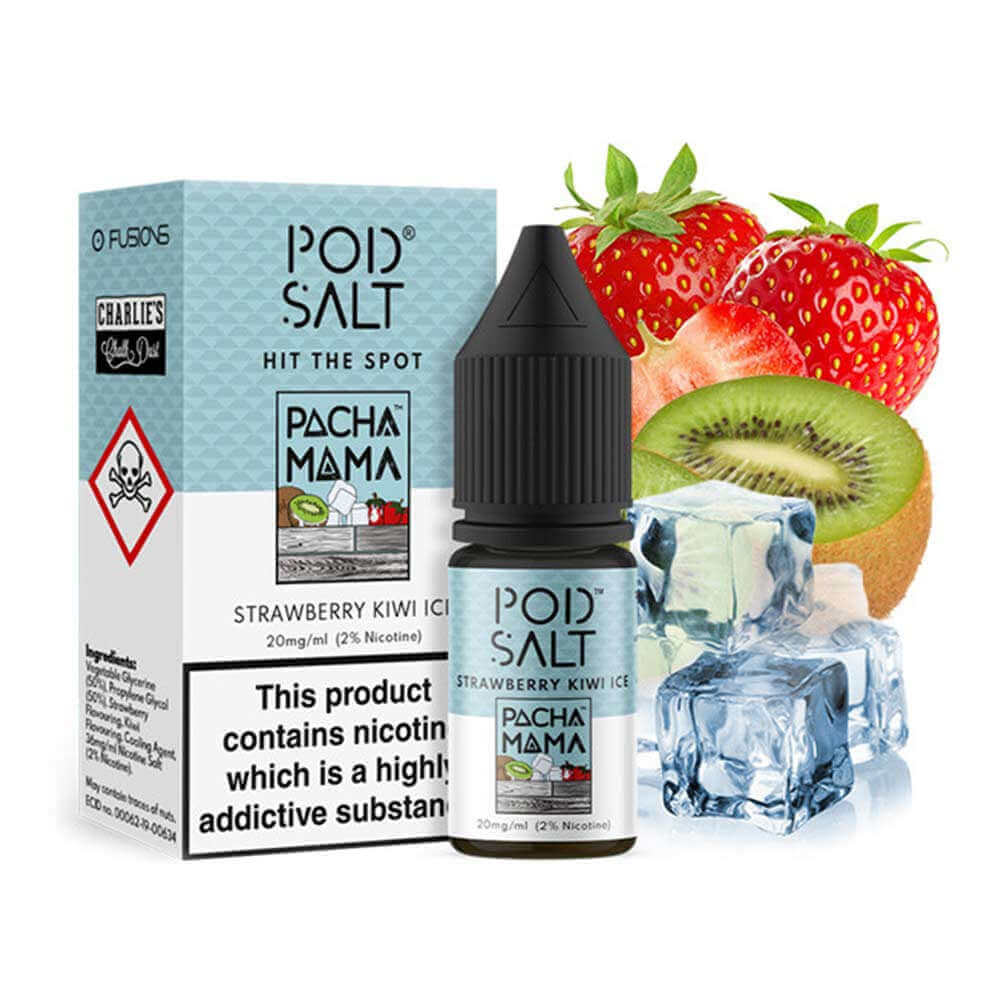 Pod Salt - Pacha Mama - Strawberry Kiwi Ice Nikotinsalz 10ml - Haus des Dampfes