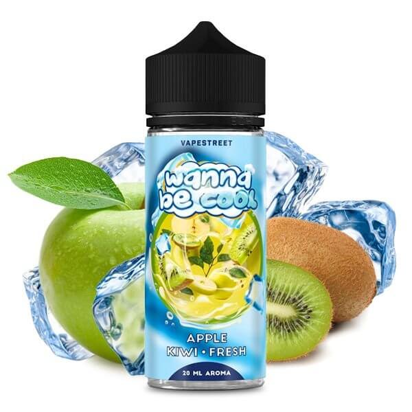 WANNA BE COOL - Apple Kiwi Fresh - 20 ml Aroma - Haus des Dampfes